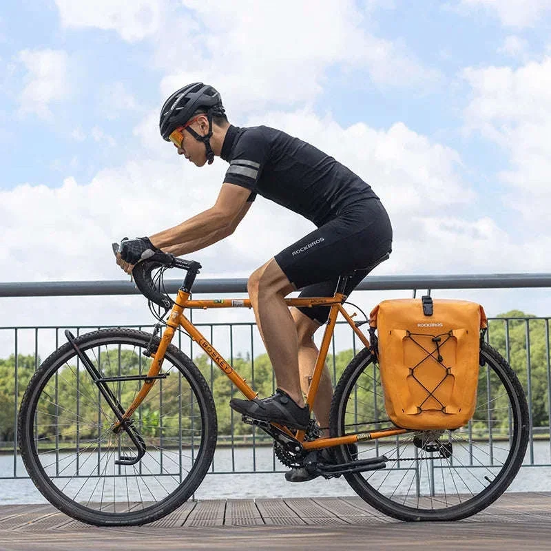 Waterproof 25L Bike Rack Bag with Roll Top & Storage Pockets - Image 2