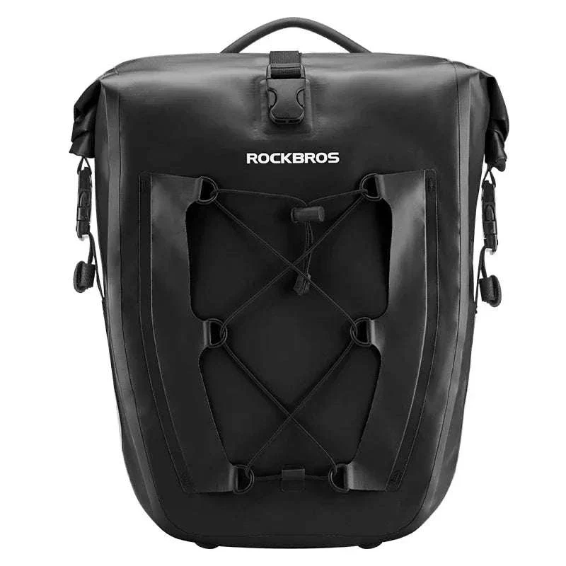 Waterproof 25L Bike Rack Bag with Roll Top & Storage Pockets - Image 23