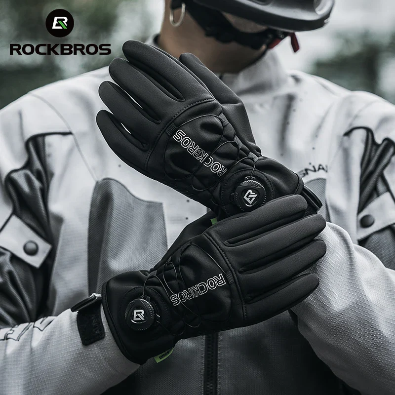 Winter Cycling Gloves Touchscreen Full Finger Warm Anti-Slip Grip