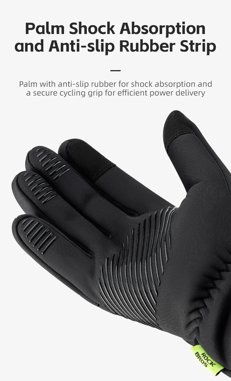 Winter Cycling Gloves Touchscreen Full Finger Warm Anti-Slip Grip - Image 10