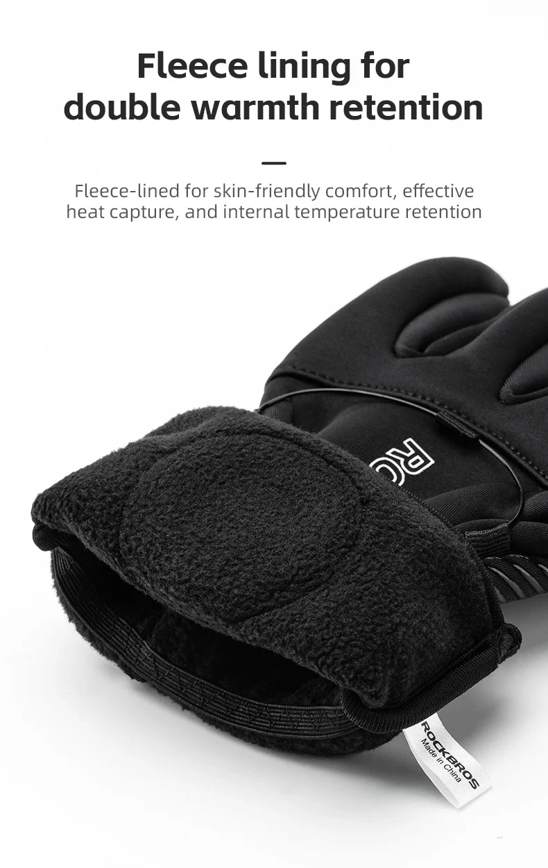 Winter Cycling Gloves Touchscreen Full Finger Warm Anti-Slip Grip - Image 12