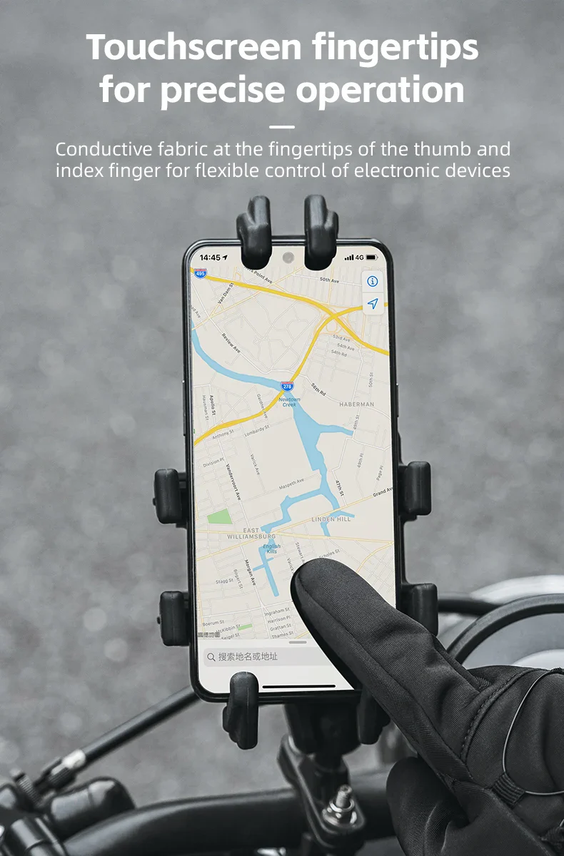 Winter Cycling Gloves Touchscreen Full Finger Warm Anti-Slip Grip - Image 13