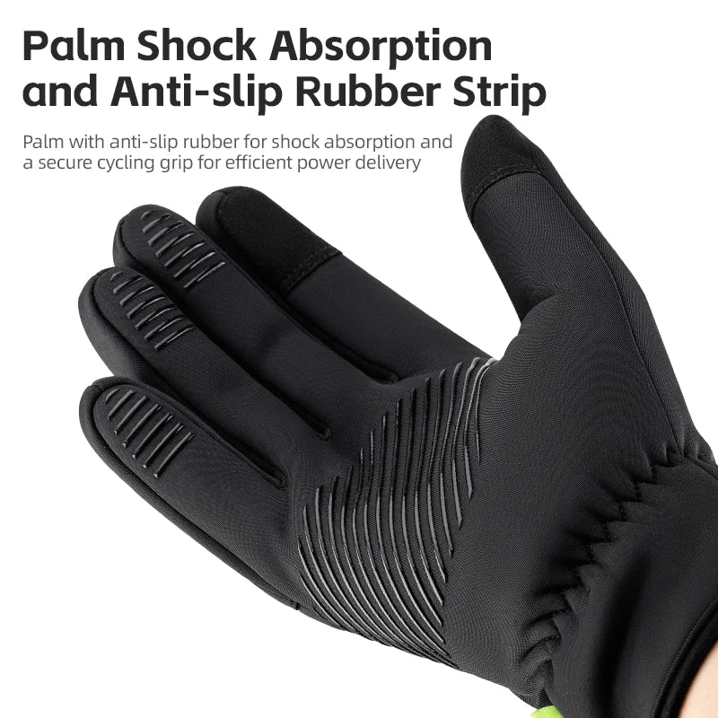 Winter Cycling Gloves Touchscreen Full Finger Warm Anti-Slip Grip - Image 2