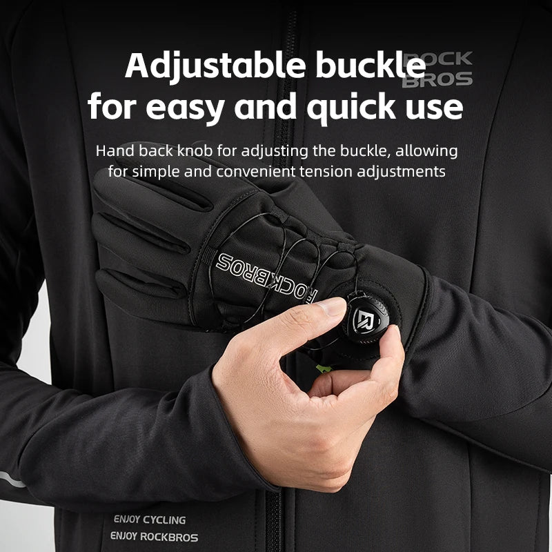 Winter Cycling Gloves Touchscreen Full Finger Warm Anti-Slip Grip - Image 4