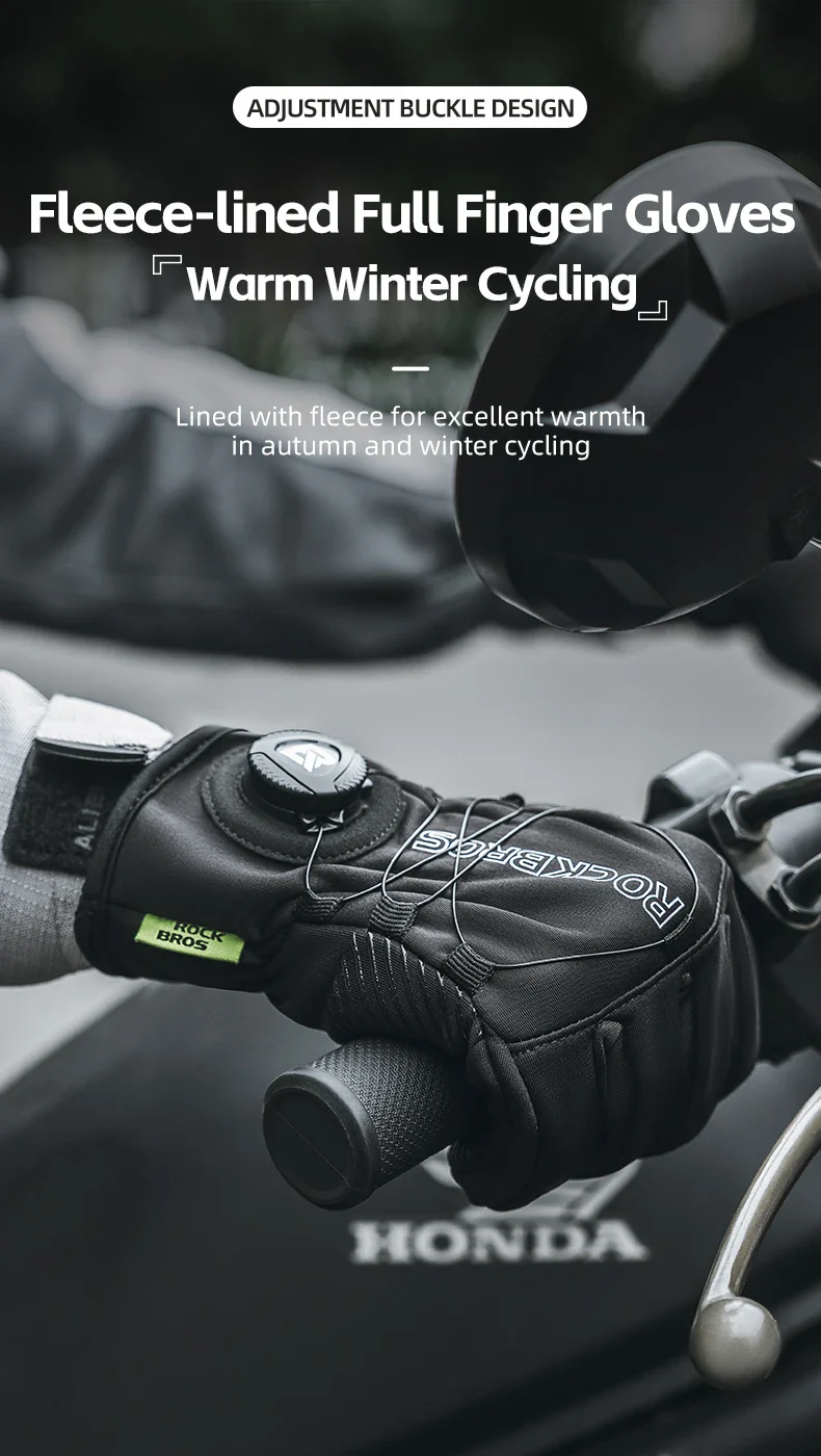 Winter Cycling Gloves Touchscreen Full Finger Warm Anti-Slip Grip - Image 7
