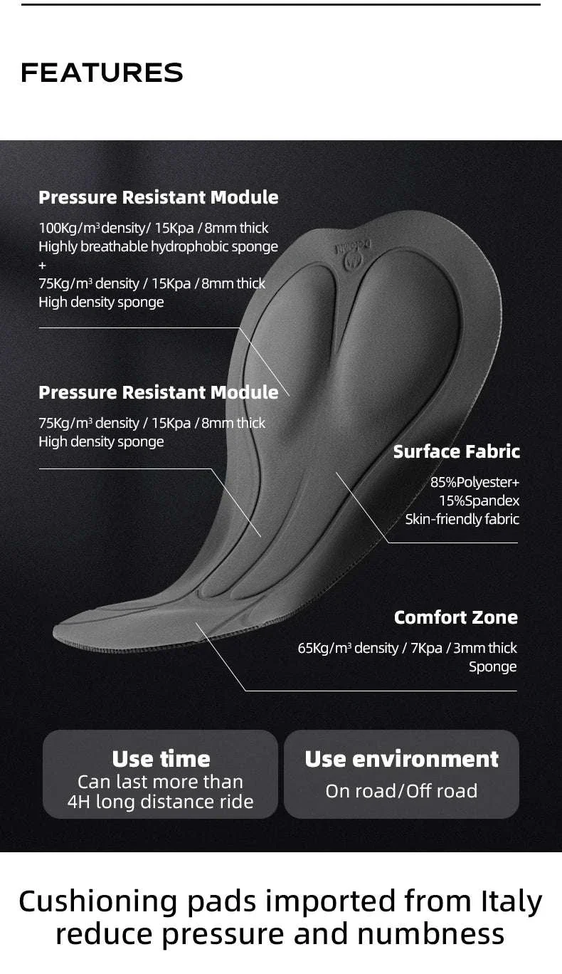 Men’s Winter Cycling Pants Windproof Fleece Trousers with Cushion - Image 10