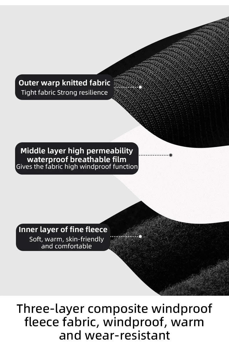 Men’s Winter Cycling Pants Windproof Fleece Trousers with Cushion - Image 11