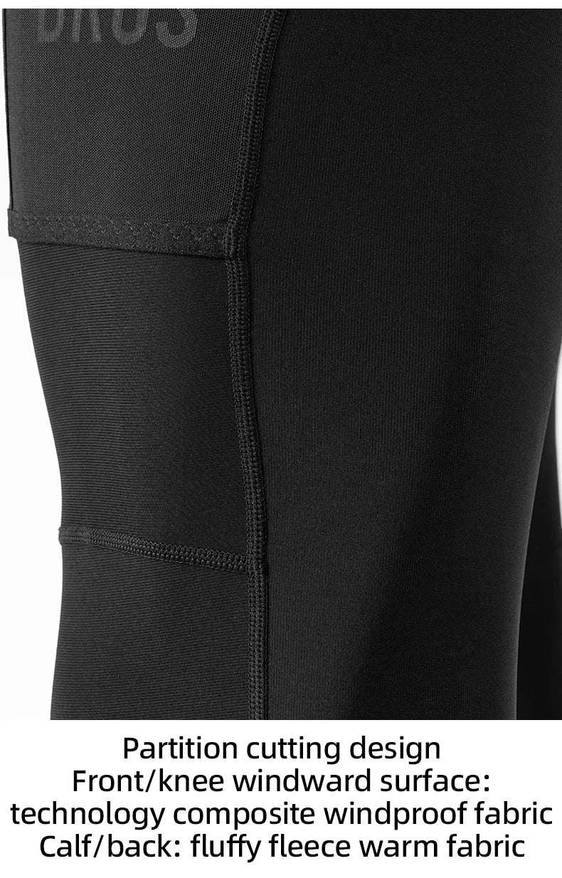 Men’s Winter Cycling Pants Windproof Fleece Trousers with Cushion - Image 13