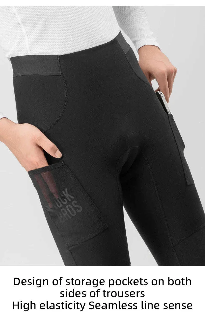 Men’s Winter Cycling Pants Windproof Fleece Trousers with Cushion - Image 14