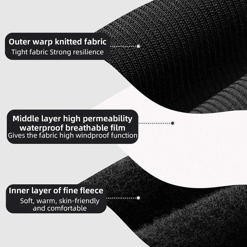 Men’s Winter Cycling Pants Windproof Fleece Trousers with Cushion - Image 6