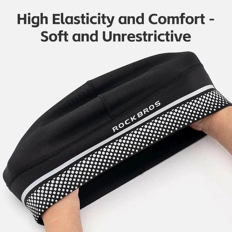Winter Fleece Cycling Cap Windproof Helmet Liner Thermal Hat - Image 6