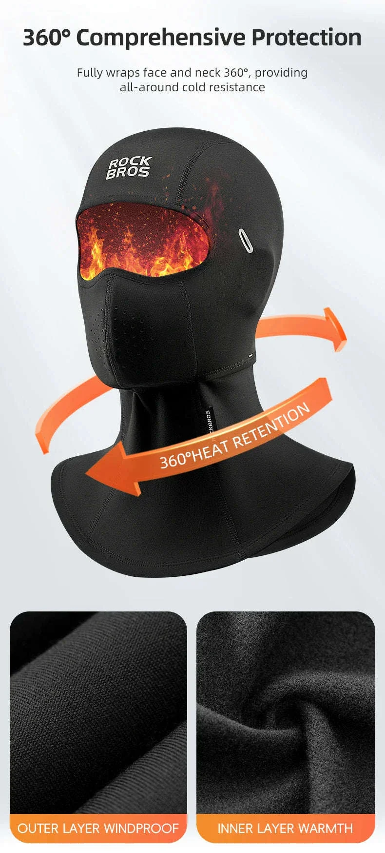 Winter Fleece Balaclava Face Mask with Eyeglass Hole for Cycling & Skiing - Image 10