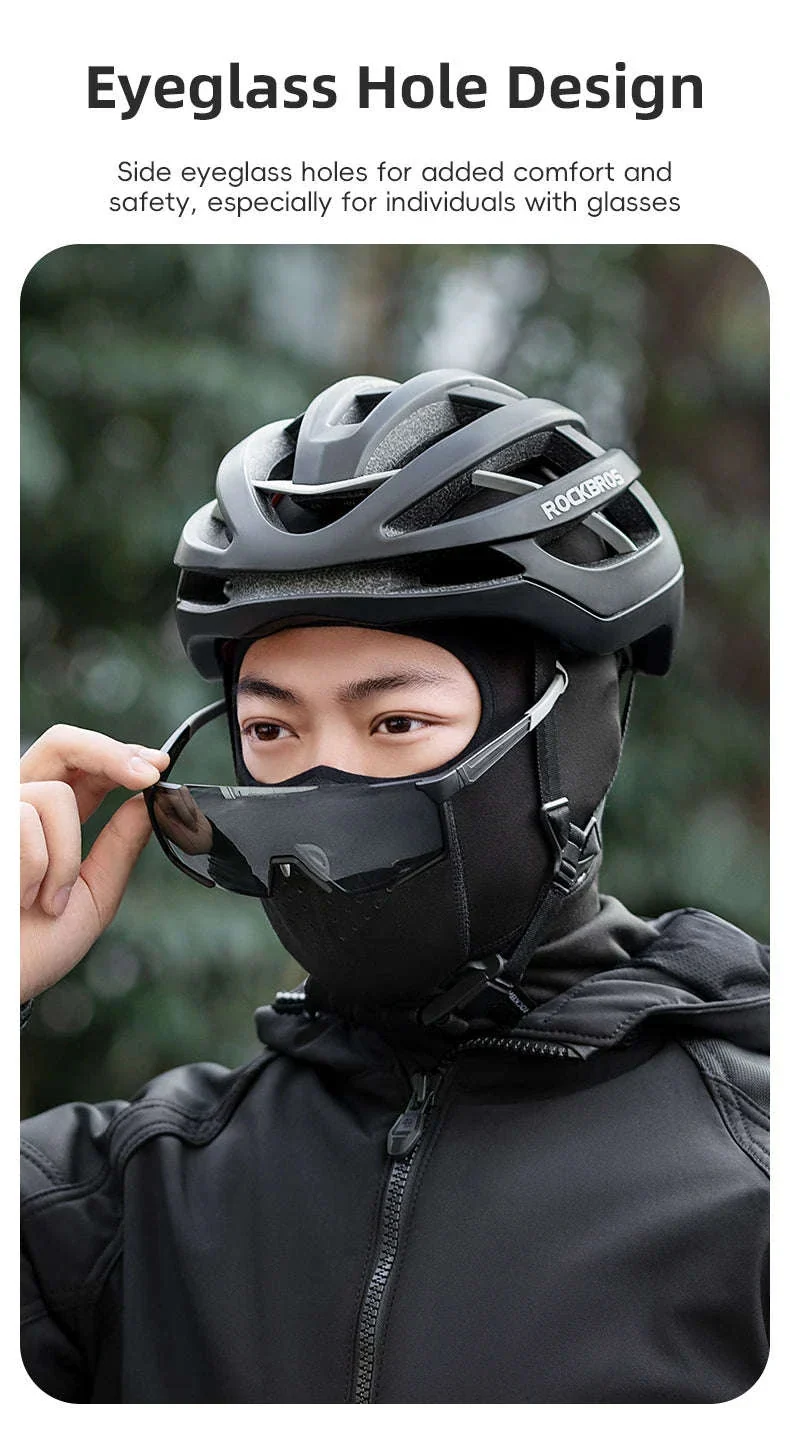 Winter Fleece Balaclava Face Mask with Eyeglass Hole for Cycling & Skiing - Image 11