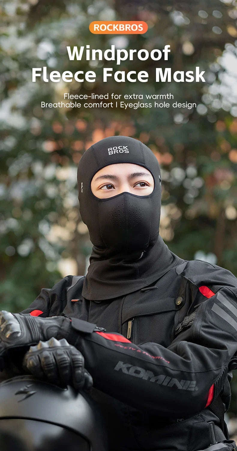 Winter Fleece Balaclava Face Mask with Eyeglass Hole for Cycling & Skiing - Image 7