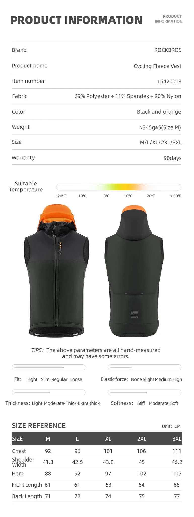 Winter Thermal Cycling Vest Windproof Fleece Sleeveless Jacket - Image 8