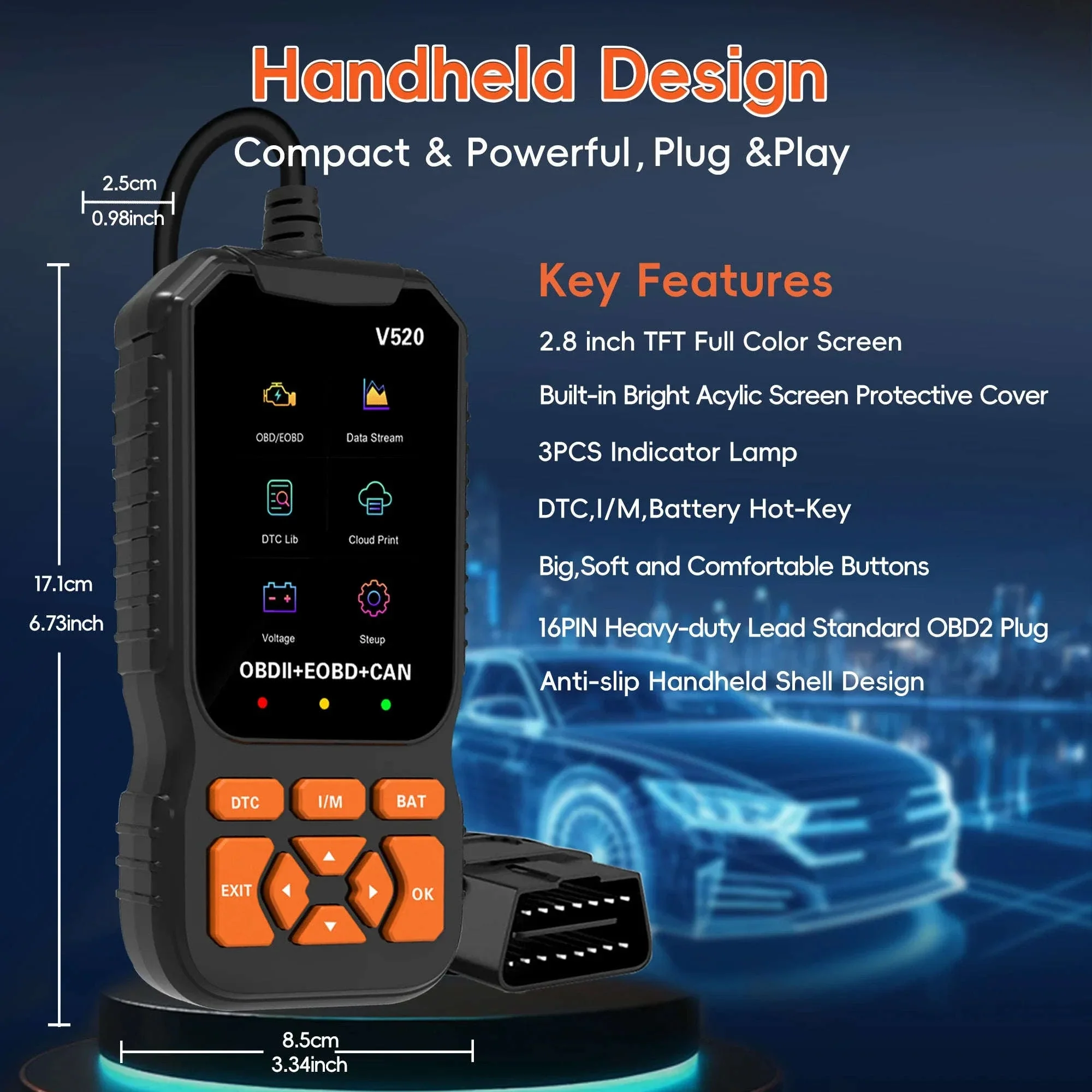 OBD2 Scanner Diagnostic Tool Check Engine Code Reader - Image 2
