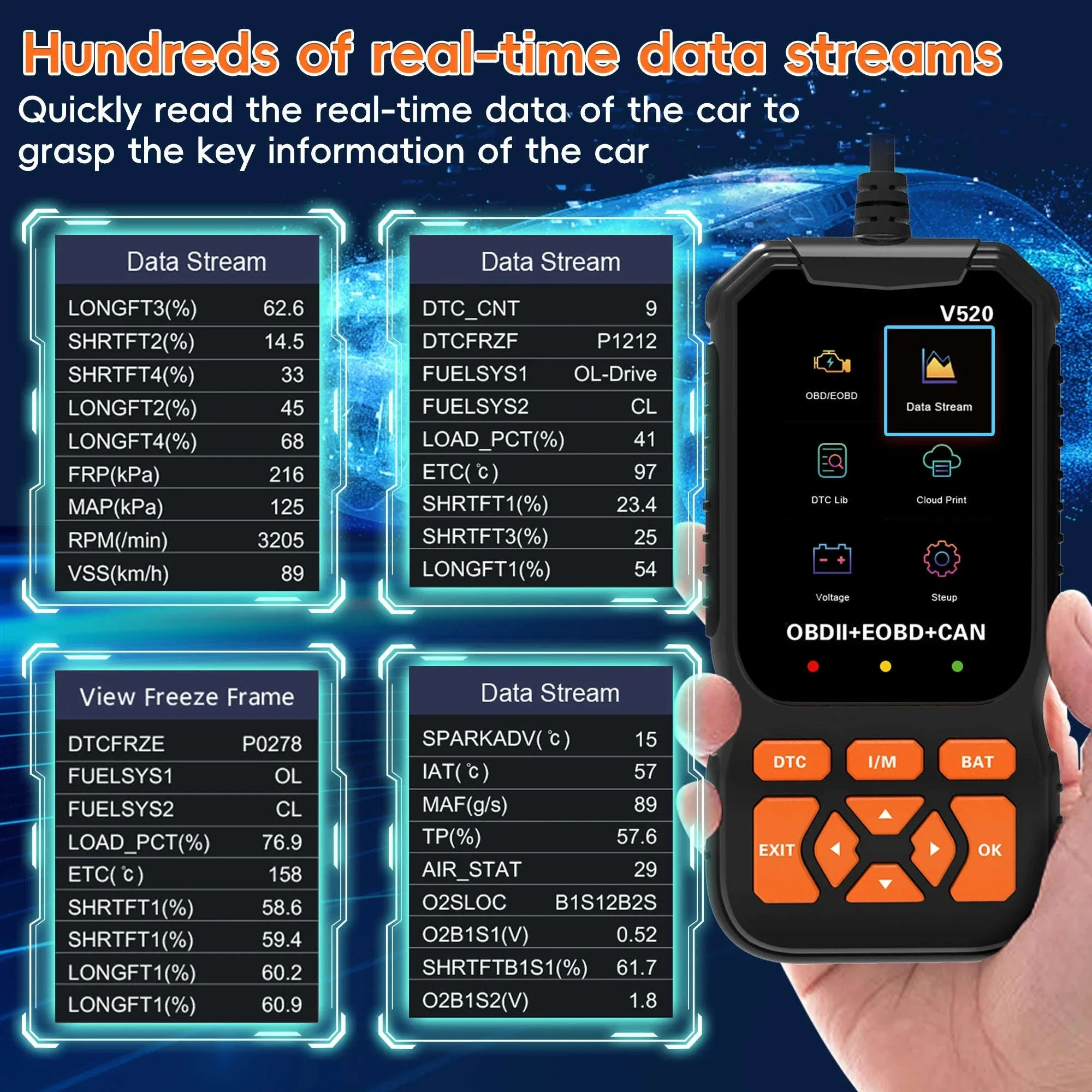 OBD2 Scanner Diagnostic Tool Check Engine Code Reader - Image 6