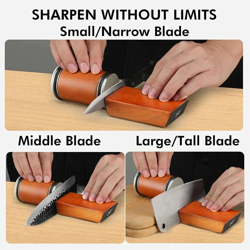 Rolling Knife Sharpener with Dual Angle Guide and Diamond Stones - Image 11