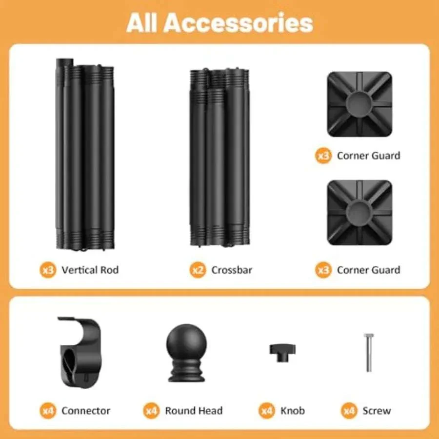 Adjustable Room Divider Curtain Rod for Privacy 10–11ft Height - Image 6