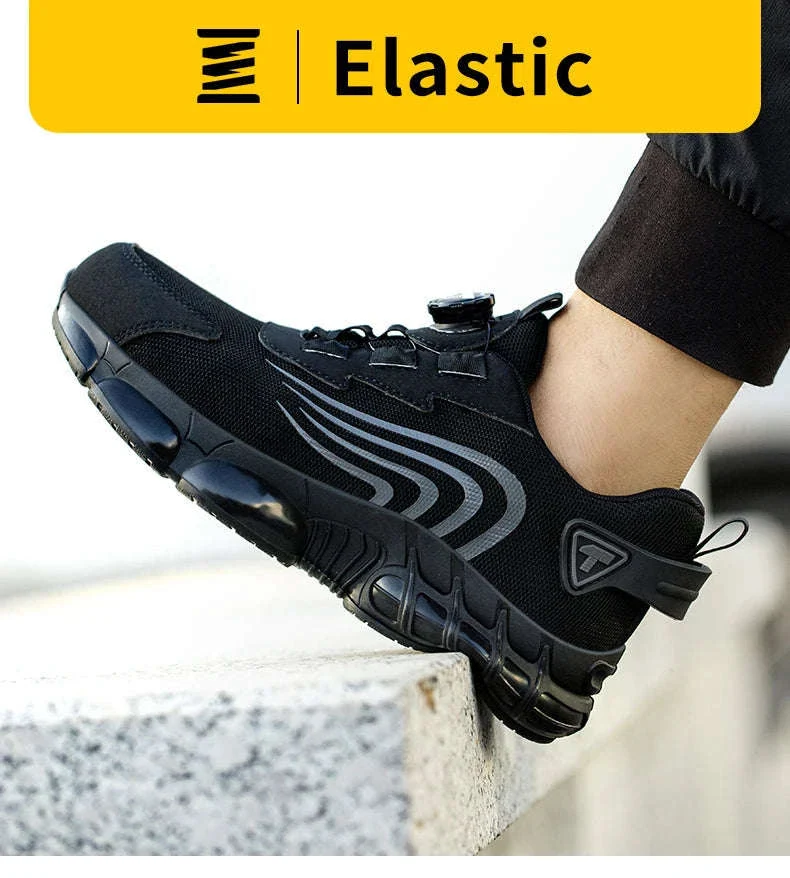 Rotary Button Anti-Impact Work Shoes for Men - Image 16