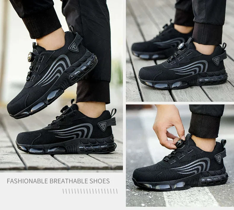 Rotary Button Anti-Impact Work Shoes for Men - Image 20
