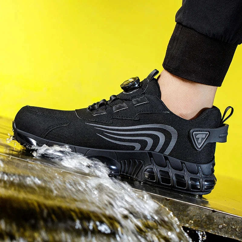 Rotary Button Anti-Impact Work Shoes for Men - Image 4