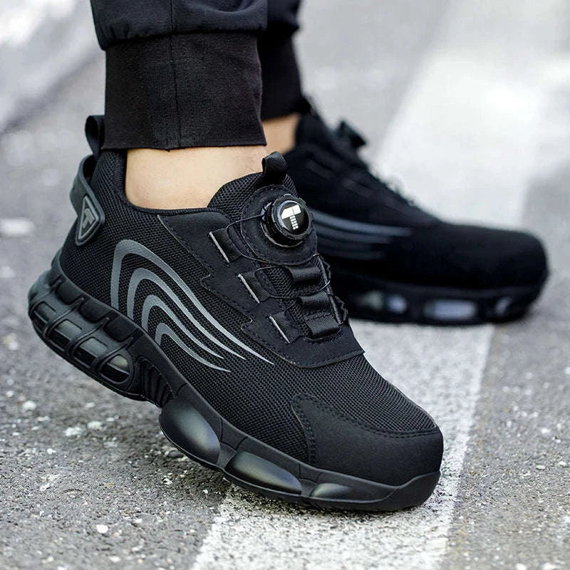 Rotary Button Anti-Impact Work Shoes for Men - Image 5