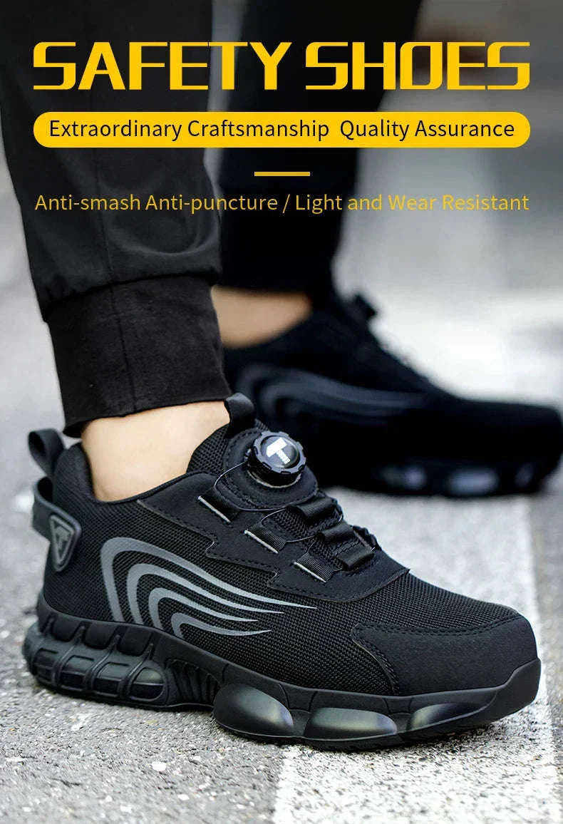 Rotary Button Anti-Impact Work Shoes for Men - Image 8