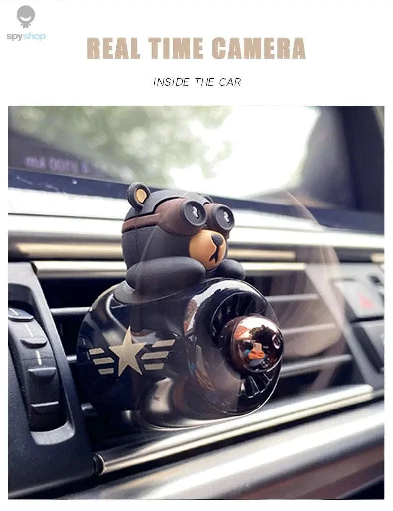 Rotating Pilot Bear Car Air Freshener with Ocean Scent - Image 9