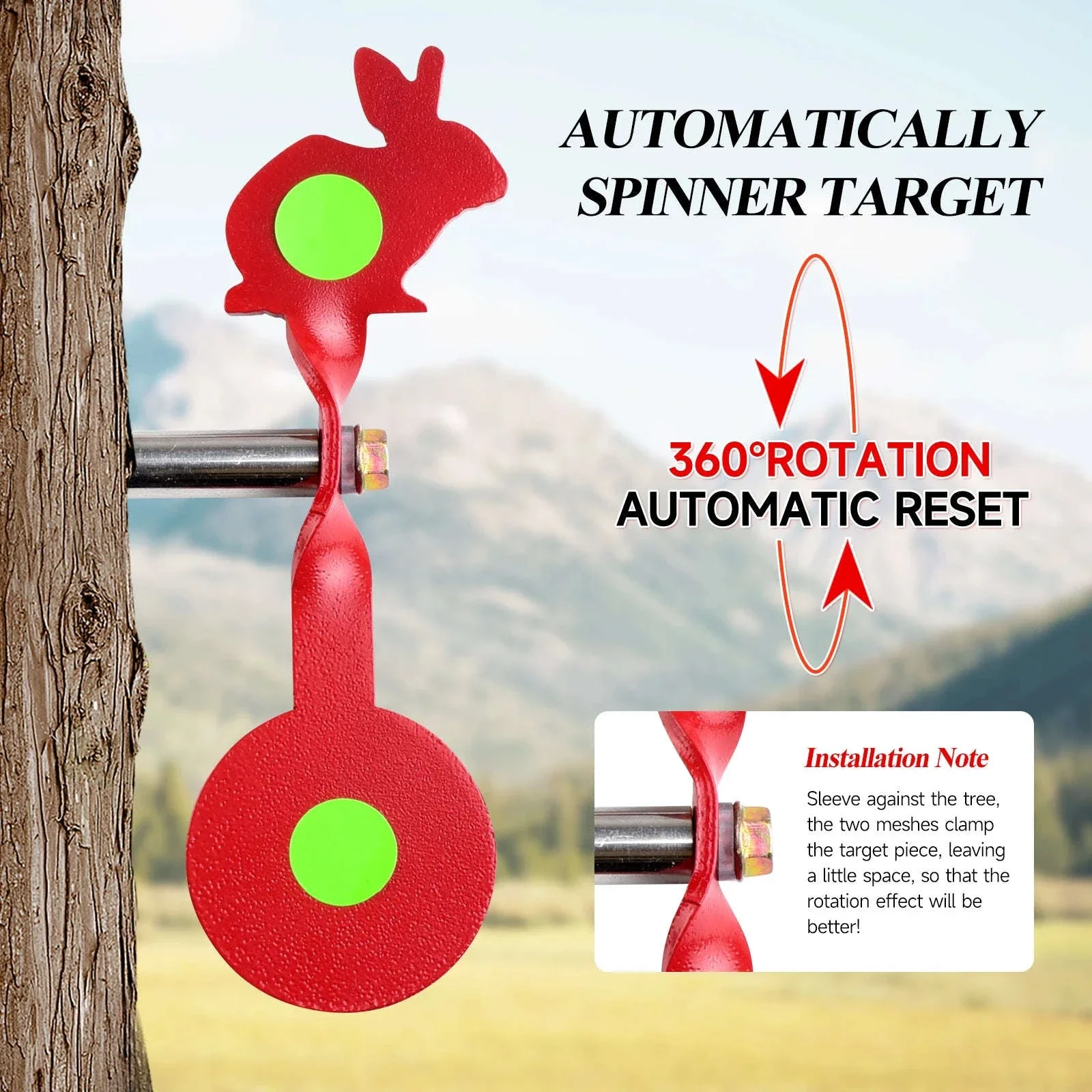 Rotating Stainless Steel Shooting Target for Slingshot & Air Gun - Image 3