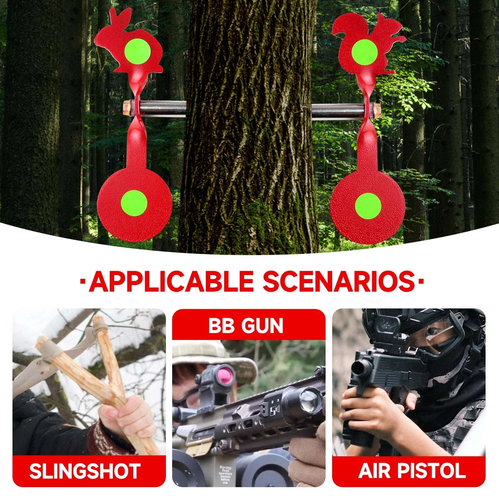 Rotating Stainless Steel Shooting Target for Slingshot & Air Gun - Image 5