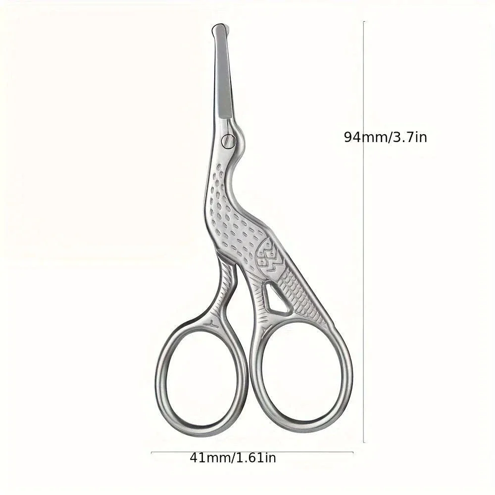 Round Head Stainless Steel Nose Hair Scissors - Image 2