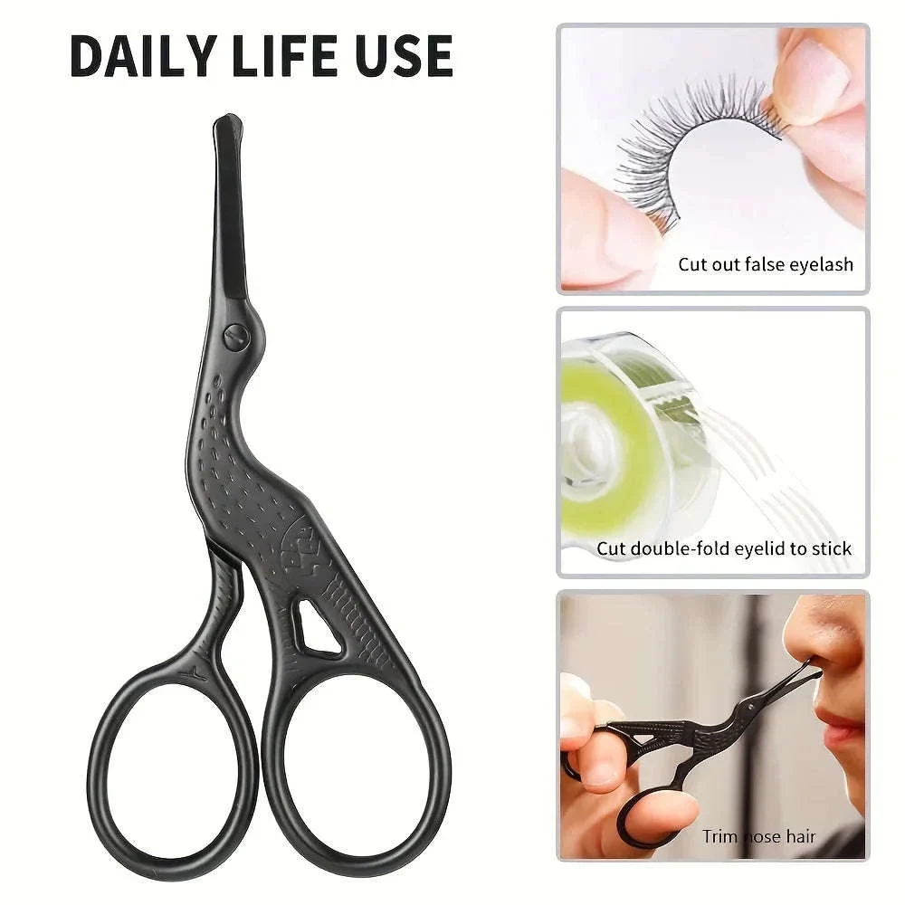 Round Head Stainless Steel Nose Hair Scissors - Image 3