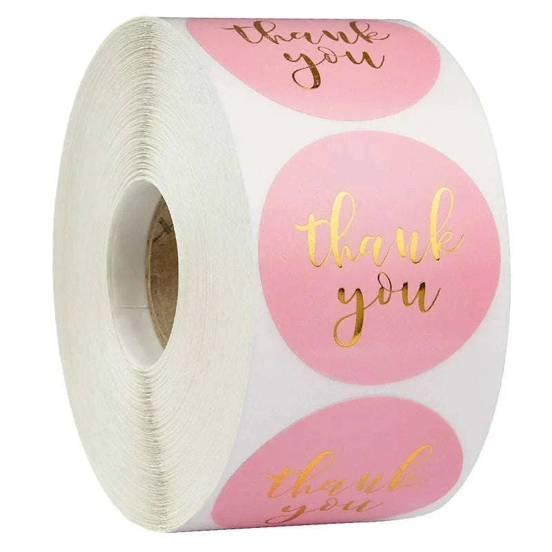 500 Round Kraft Thank You Stickers for Gifts and Packaging - Image 5