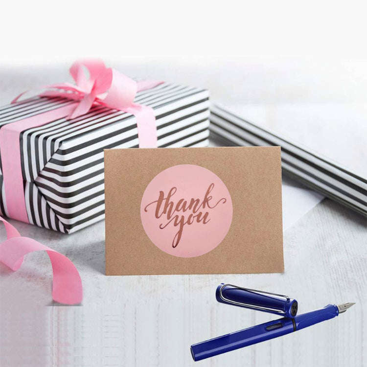 Round Kraft Thank You Stickers, 500pcs Natural Paper Labels - Image 15