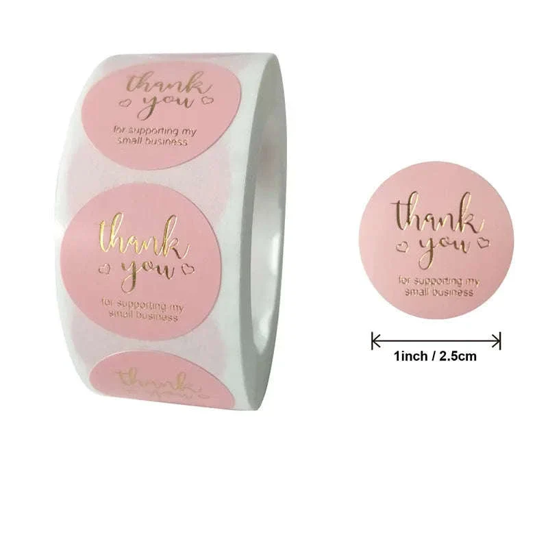 Round Kraft Thank You Stickers, 500pcs Natural Paper Labels - Image 18