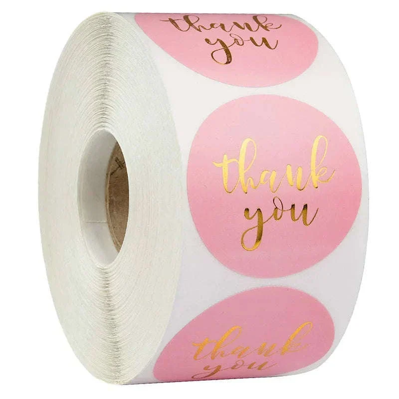 Round Kraft Thank You Stickers, 500pcs Natural Paper Labels - Image 21