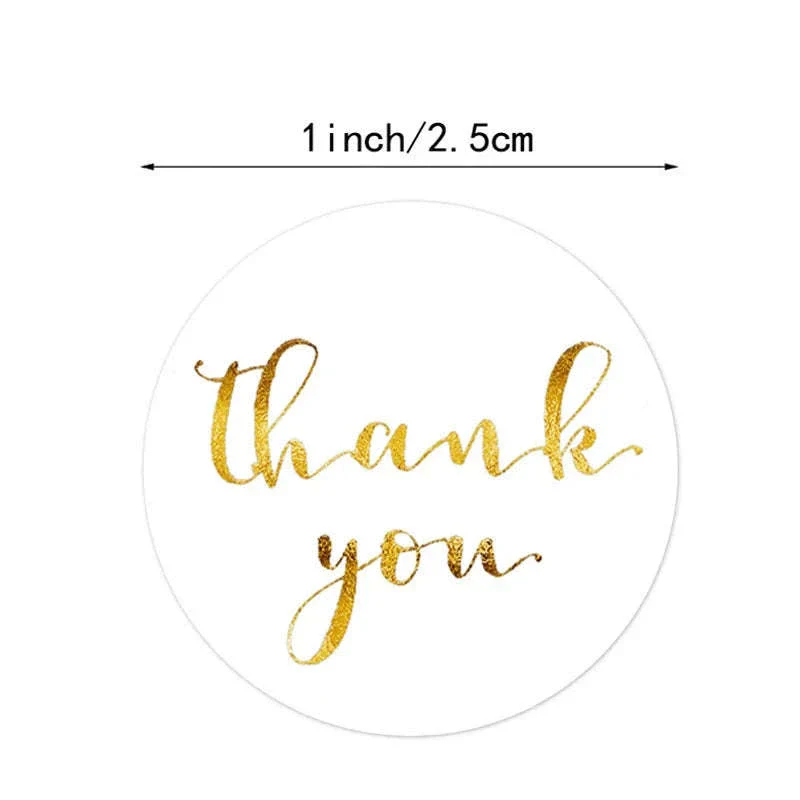 Round Kraft Thank You Stickers, 500pcs Natural Paper Labels - Image 3