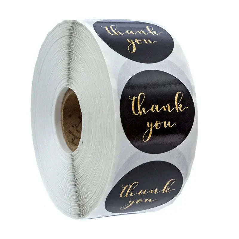 Round Kraft Thank You Stickers, 500pcs Natural Paper Labels - Image 33