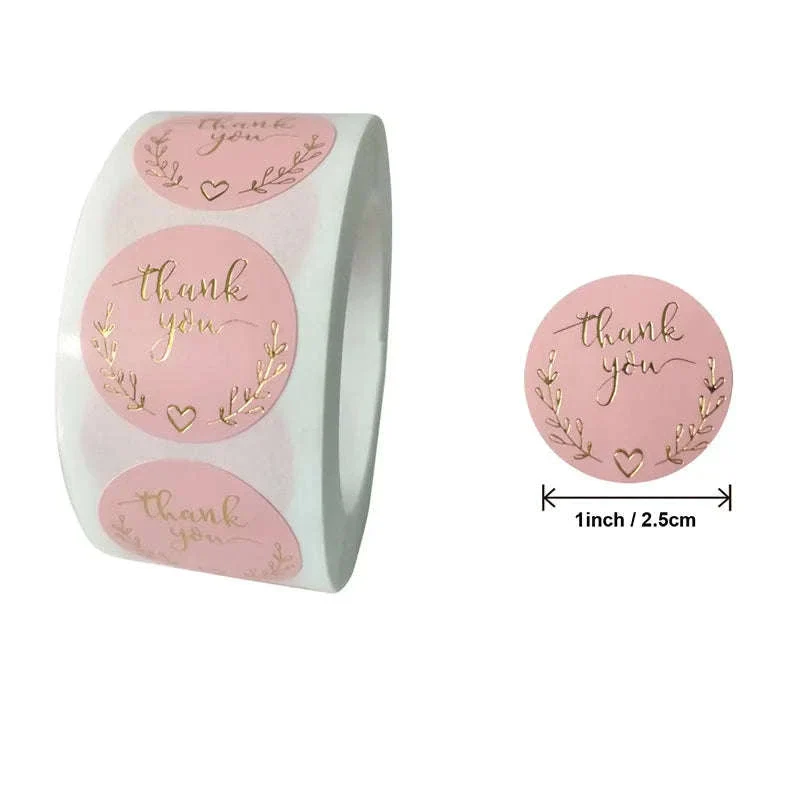 Round Kraft Thank You Stickers, 500pcs Natural Paper Labels - Image 41