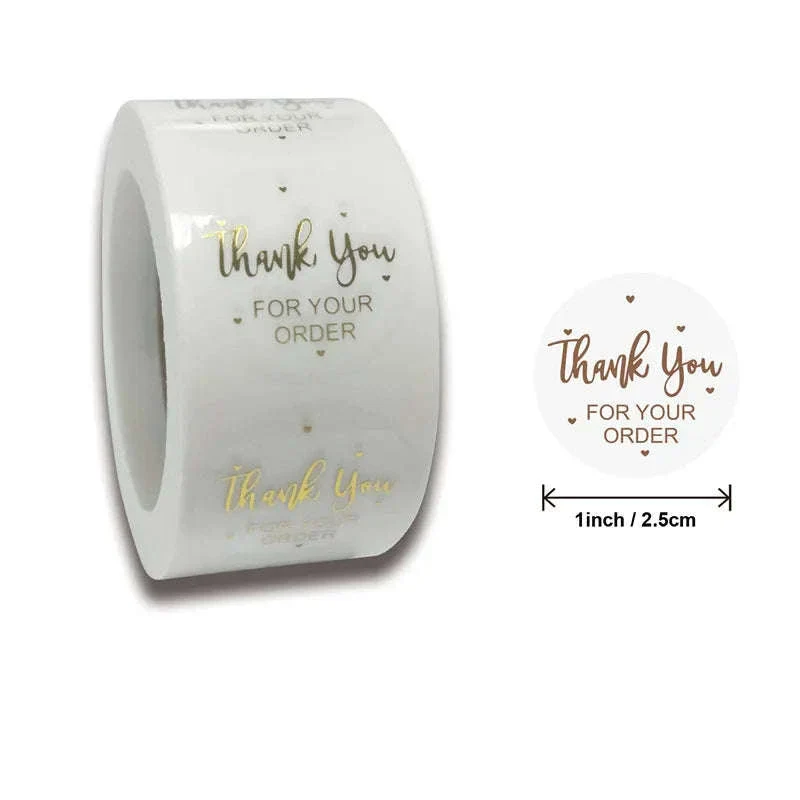 Round Kraft Thank You Stickers, 500pcs Natural Paper Labels - Image 42