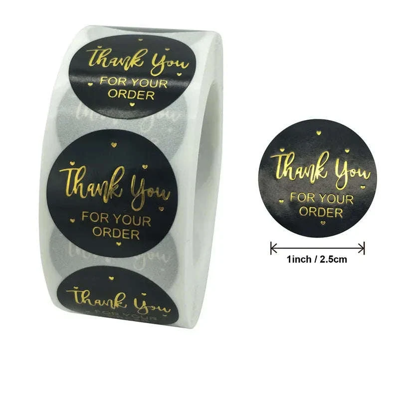 Round Kraft Thank You Stickers, 500pcs Natural Paper Labels - Image 48