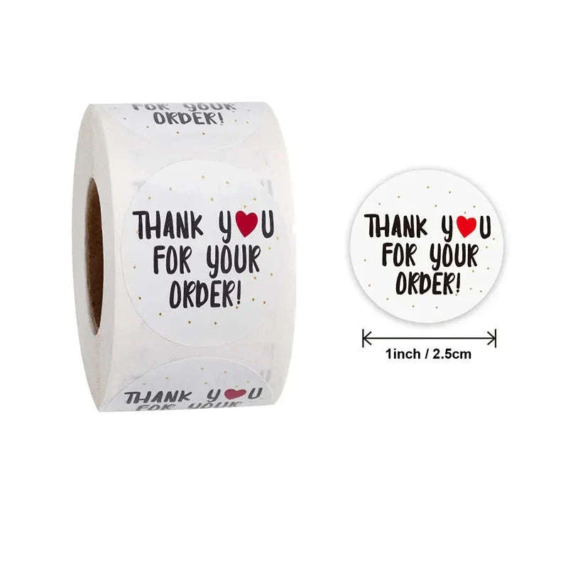 Round Kraft Thank You Stickers, 500pcs Natural Paper Labels - Image 49