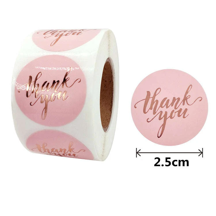 Round Kraft Thank You Stickers, 500pcs Natural Paper Labels - Image 7