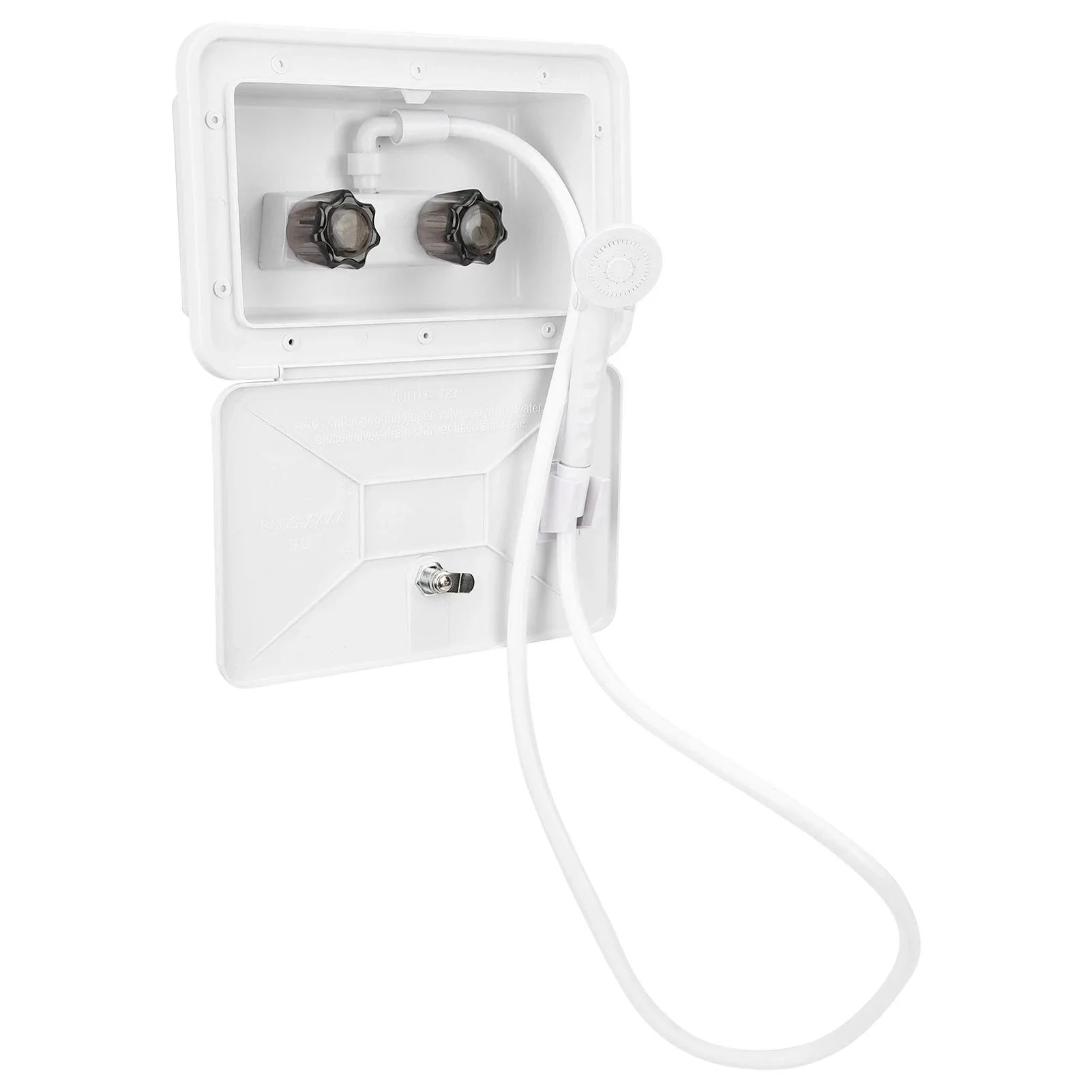 RV Exterior Shower Box Kit with Lock for Boat Camper Motorhome - Image 3