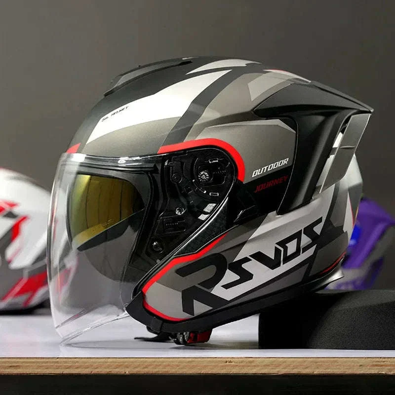 Ryzen RO-5 Unisex Half Motorcycle Helmet - Image 34