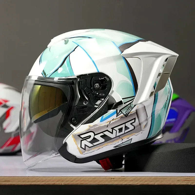 Ryzen RO-5 Unisex Half Motorcycle Helmet - Image 40
