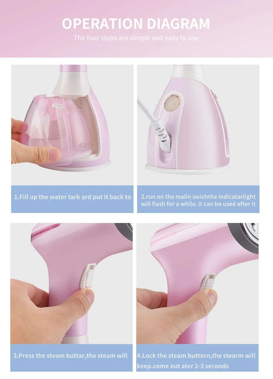 Handheld Garment Steamer 1500W for Wrinkle-Free Clothes - Image 15