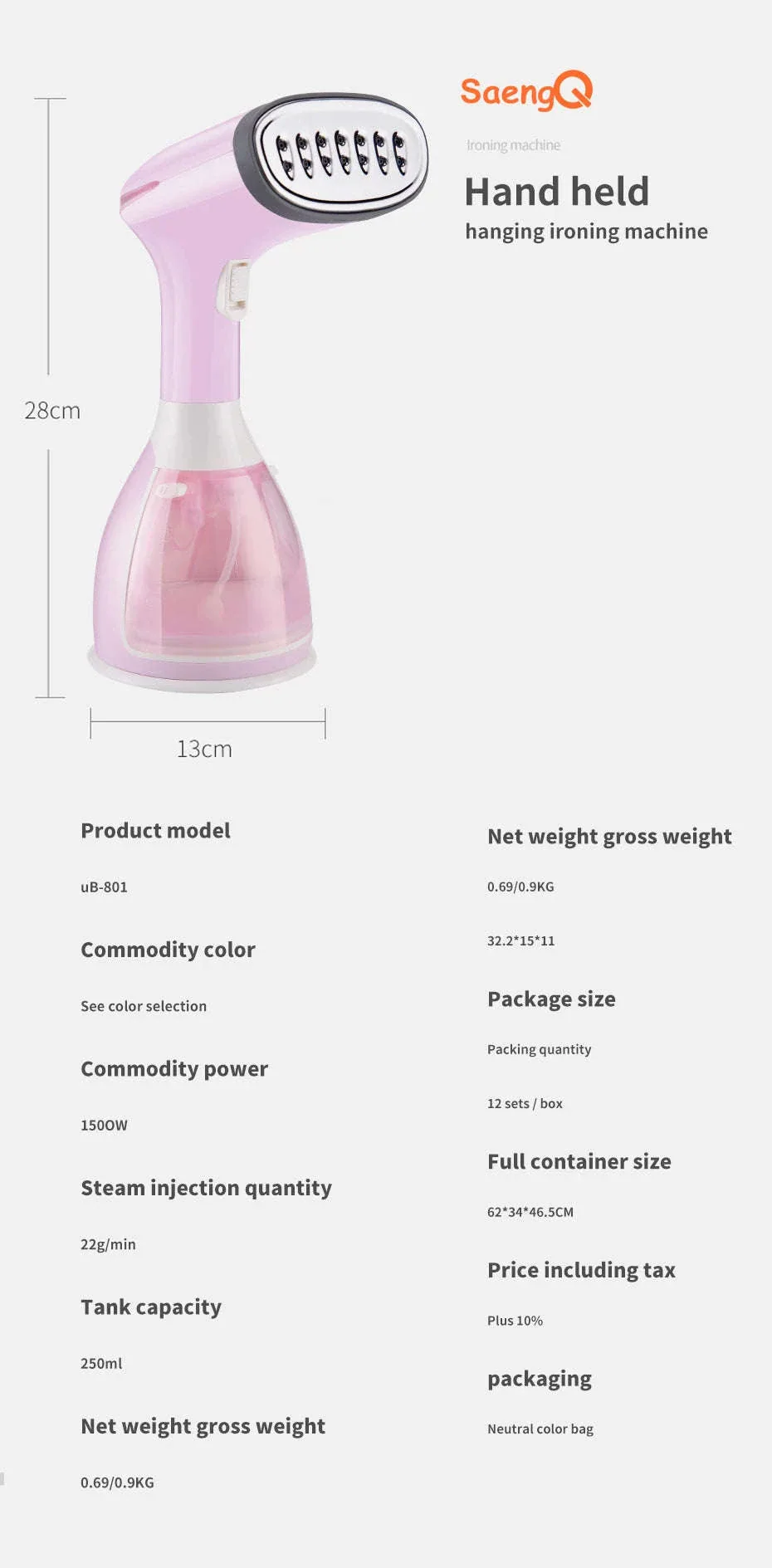 Handheld Garment Steamer 1500W for Wrinkle-Free Clothes - Image 19