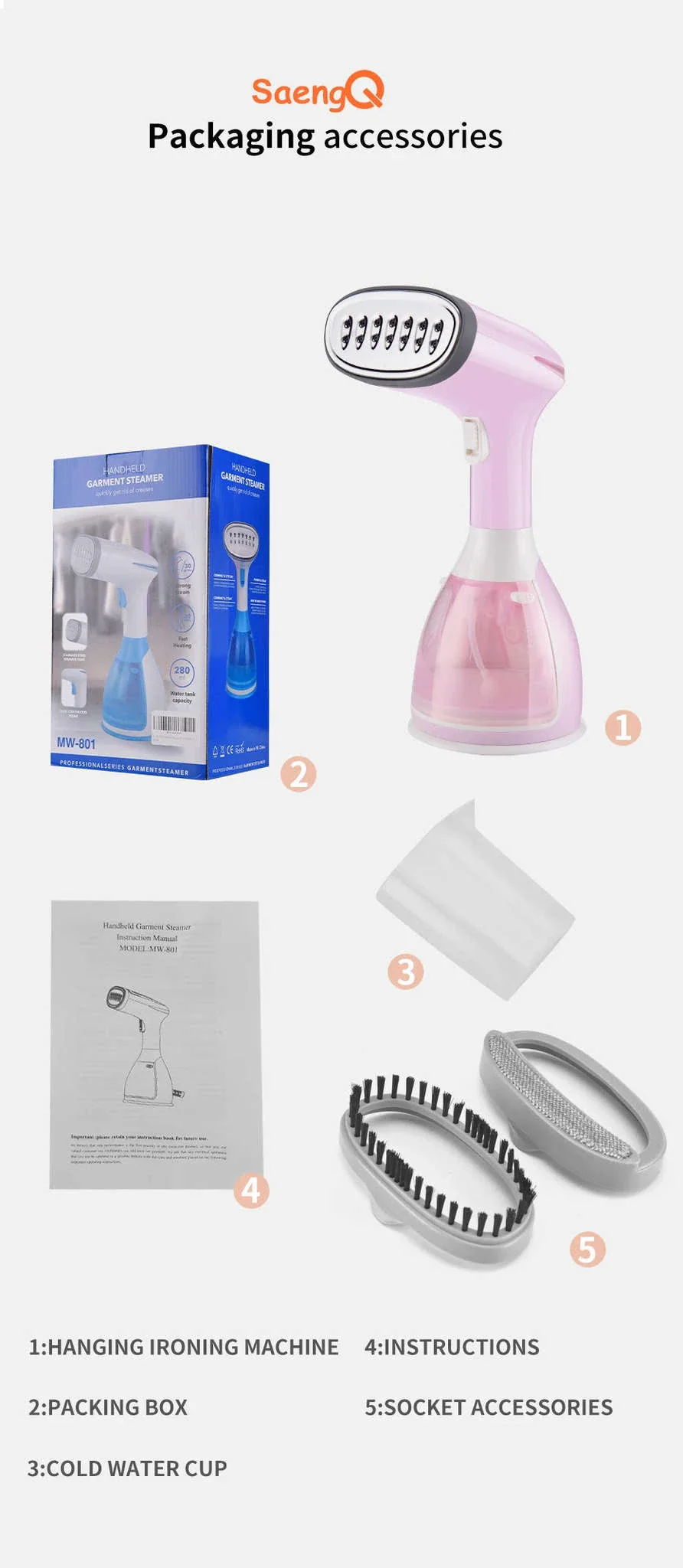 Handheld Garment Steamer 1500W for Wrinkle-Free Clothes - Image 20